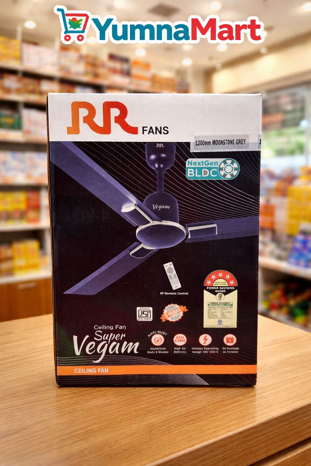 RR SUPER VEGAM Celling Fan 1200mm (Moonstone Gray)